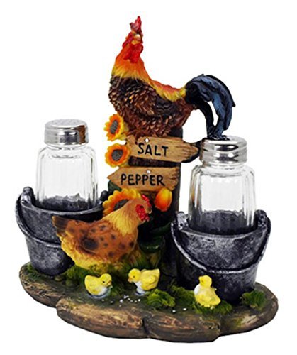 

Farm Rooster and Chicken Salt and Pepper Shakers