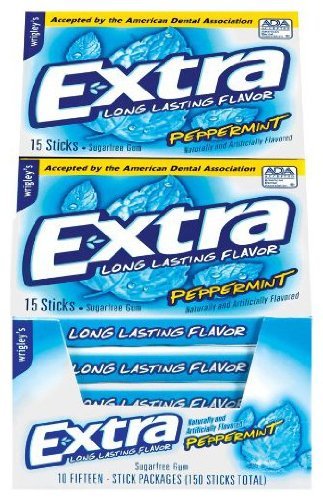 extra sugar free gum 10 count 15 ea