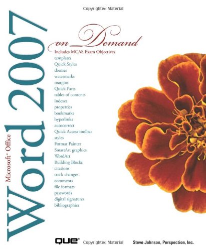 Microsoft Office Word 2007 On Demand by Steve Johnson
