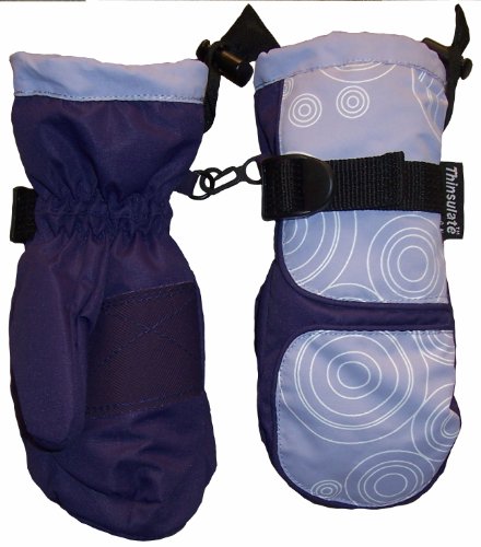 N'Ice Caps Girls Thinsulate and Waterproof Circle Scroll Print Snow Mittens