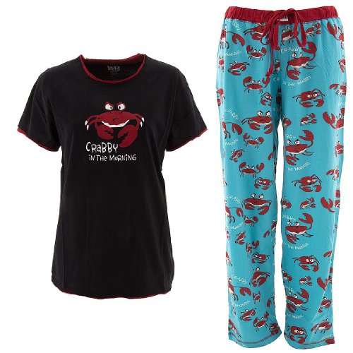 Lazy One Crabby In The Morning Pajama Set for Women