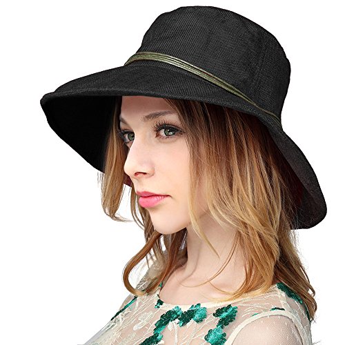 Algopix Similar Product 6 - Summer Beach Linen UPF 50 Sun Hat with