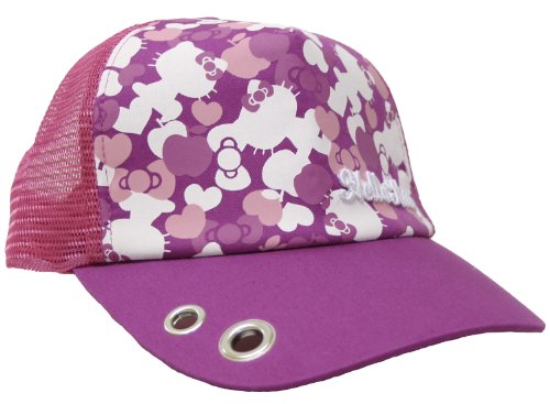 (ハローキティー)Hello Kitty シルエットカモフラージュ柄メッシュキャップ