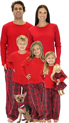SleepytimePjs Family Matching Plaid Thermal Pajamas PJs Sets for the Family