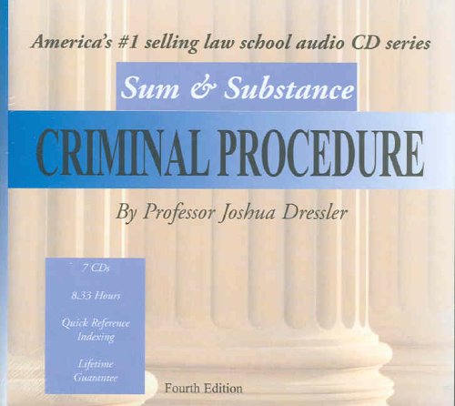 Sum & Substance Audio on Criminal Procedure, (CD) by Joshua Dressler