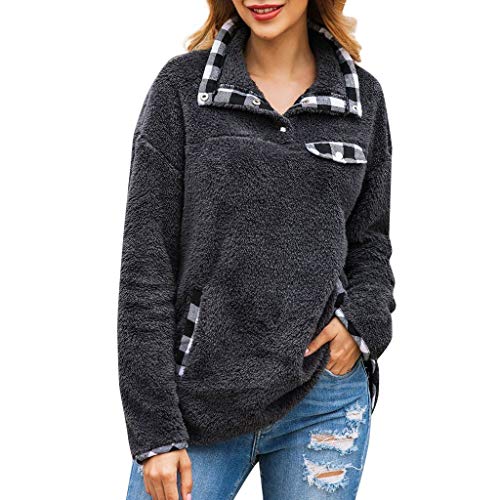 Algopix Similar Product 2 - Aunimeifly Women Plaid Patchwork