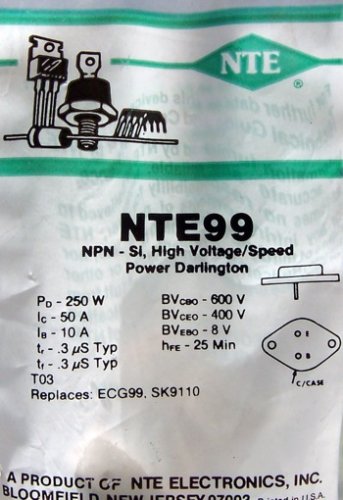 

NTE99 T-NPN SI-PWR Darlington High Voltage AMP