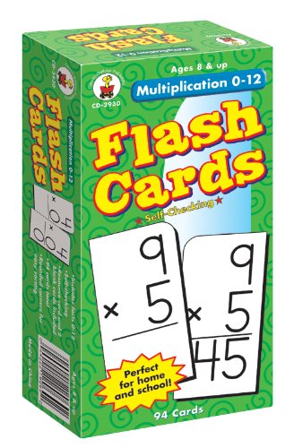 Multiplication 0-12 Flash Cards, Grades 3 - 5
