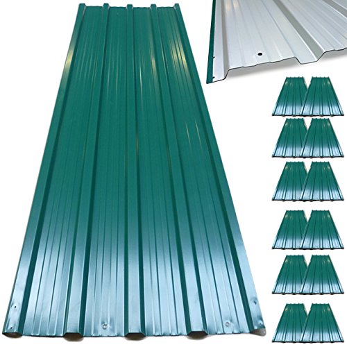 12 x Profilblech Trapezblech 129cm x 45cm = 7 m² -Dachblech für Gerätehaus