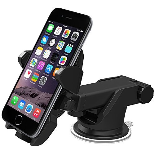Aecks Car Mount Holder, Car phone holder for iPhone 6s Plus 6s 6 5s 5c SE Samsung Galaxy S7 edge S7 S6 S5 Note 7 5 4 3 (Black)