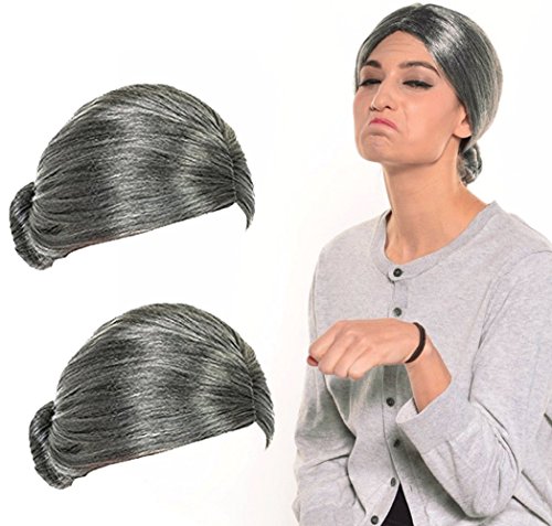 Algopix Similar Product 16 - Old Lady Wig Costume Old Lady Wig