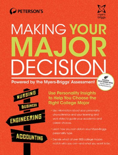 Making Your Major Decision: Powered by the Myers-Briggs Type Indicator by CPP/Myers Briggs