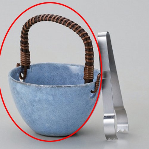 

Sake-related Goods utw323-10-204 [5.3 x 3.4 inch] Japanece ceramic Black pottery blue ice pail tableware