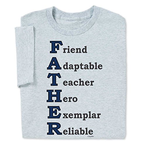 GuyGifter Dad Gifts T-shirt Tshirts Father Qualities Tshirt