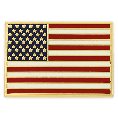 Made In America Rectangle American Flag Lapel Pin