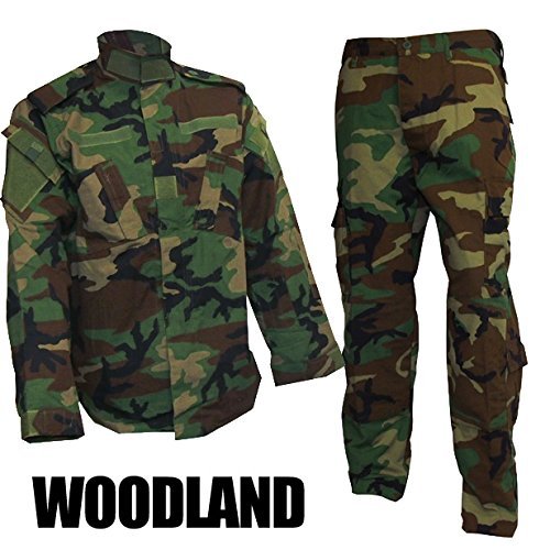 迷彩服上下セット アジアンサイズ　ウッドランド M