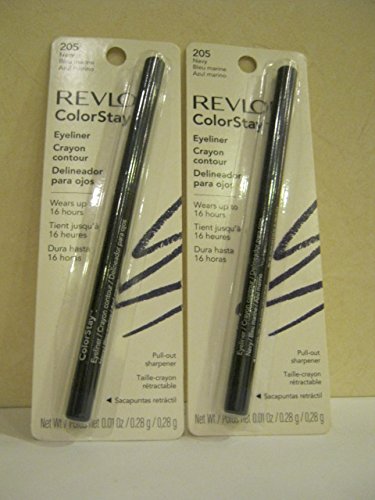 Revlon ColorStay Eyeliner with Sharpener, Color - Navy 205 (Pack of 2)