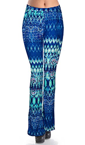 BONAS Women's Bellbottoms Sports Pants Fitness Yoga Dancing Tights