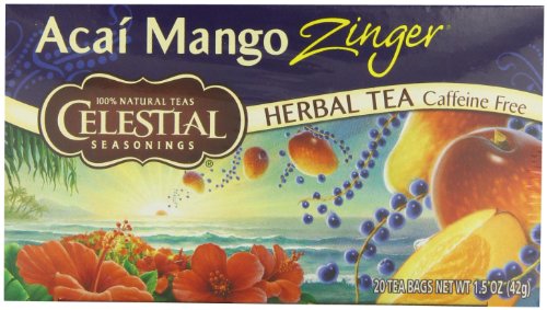 Celestial Seasonings Acai Mango Zinger Tea, 20 Count (Pack of 6)