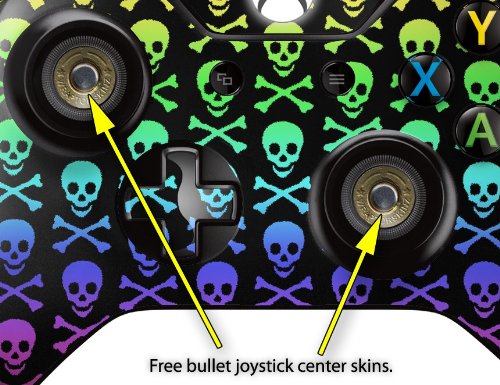 

Skull and Crossbones Rainbow - Decal Style Skin fits Microsoft XBOX One Wireless Controller - CONTROLLER NOT INCLUDED