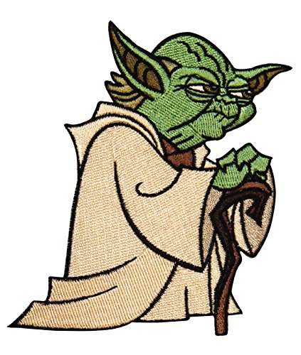 Yoda Clone Wars Cloak and Cane Jedi Star Wars Embroidered IronOn Applique Patch