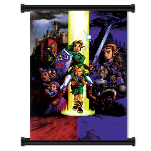 1 X Legend of Zelda: Ocarina of Time Game Fabric Wall Scroll Poster (16