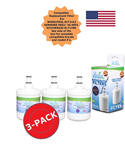 

(3 Pack)Whirlpool 8171413T Compatible Refrigerator Water and Ice Filter by Zuma Water Filters (OPFW2)