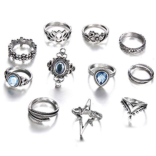 Algopix Similar Product 18 - Suyi 11 Pcs Bohemian Ring Set Joint