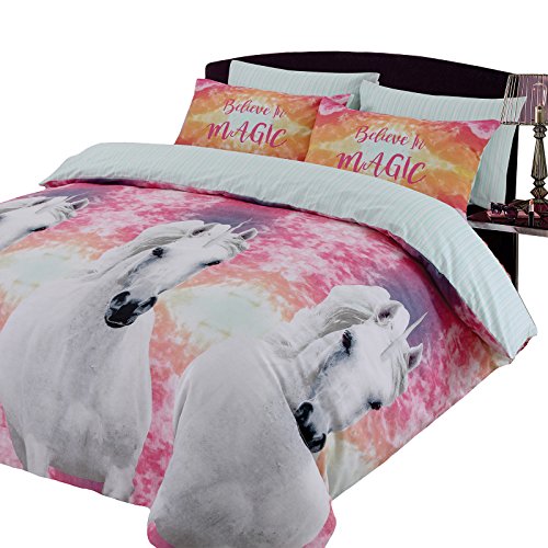 Algopix Similar Product 14 - Dreamscene Unicorn Magic Duvet Cover
