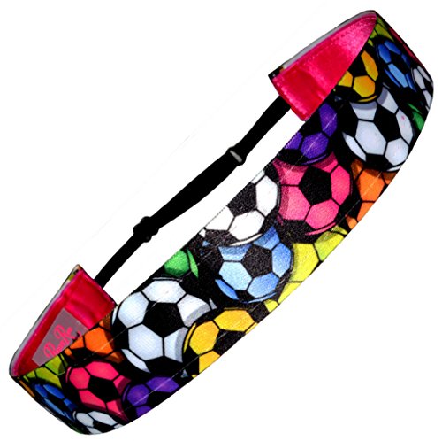 RazzyRoo Headbands Adjustable Non Slip Soccer Headband TRUE COLORS