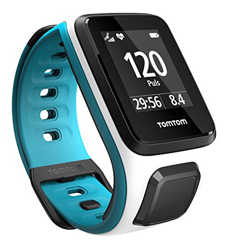 TomTom Runner2 Cardio - Reloj deportivo, color blanco / turquesa, talla pequeña