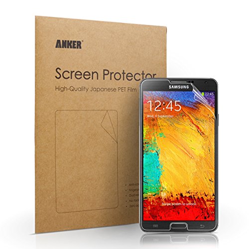 Anker® High Definition (HD) Screen Protector for Samsung Galaxy Note 4 [3-Pack] Xtreme Scratch Defender Ultra Clear High-Response Premium with Lifetime Warranty