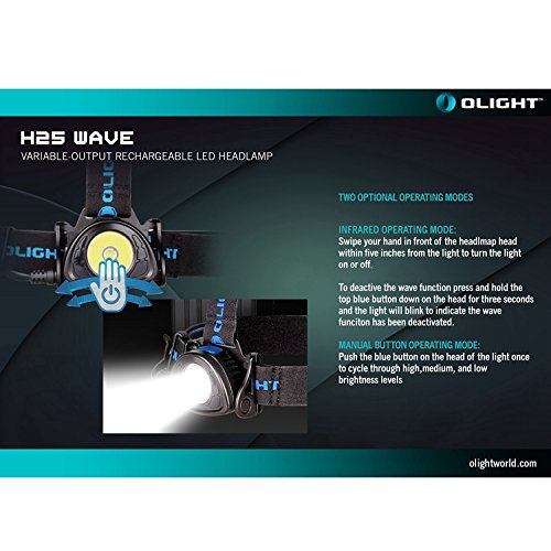 Olight H25 Wave CREE XM-L2 LED 800 lumens Headlamp Headlight Torch - Image 5