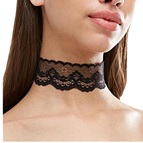 Kingfansion Retro Women's Lace Chain Choker Necklace