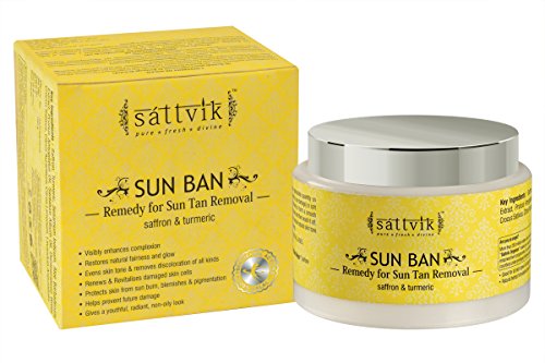 Sattvik Organics Sun Ban and Sun Tan Removal/Skin Cream, 100g