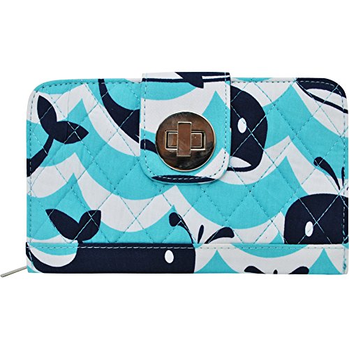Ocean Themed Prints NGIL Quilted Twist Lock Wallets