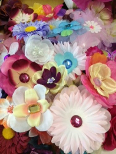 100 Assorted Flower Heads for Crafts - Head Bands - Fairy