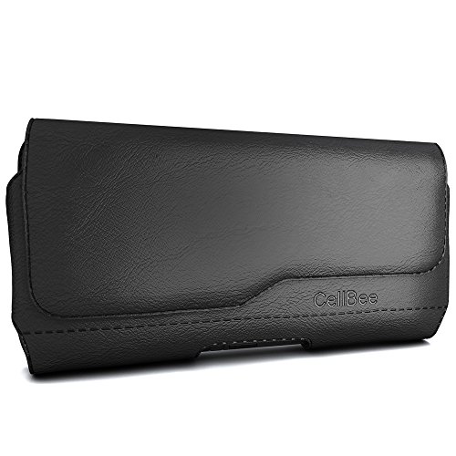 Galaxy S7 Holster, CellBee Premium PU Leather Pouch Carrying Case with Belt Clip Belt Loops Holster (Perfect Fits with Otterbox/Spigen/Lifeproof Case on) (Fashion)