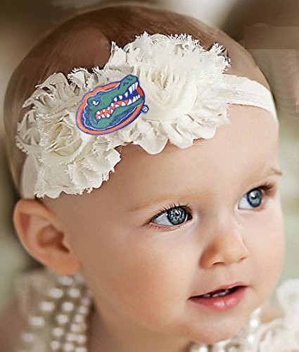 Florida Gators Baby/ Toddler Shabby Flower Hair Bow Headband