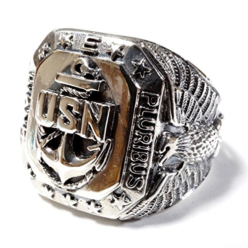ジナブリング (JINA BRING) U.S.NAVY アメリカ海軍 ミリタリーリング カレッジリング#25 シルバー925
