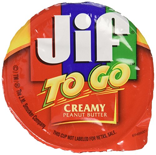 Jif To Go, Creamy Peanut Butter, 1.5 oz Cup, 8/Box