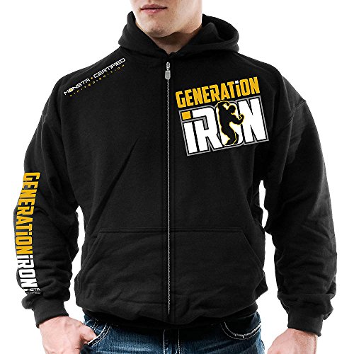 Monsta Clothing Co. Men's Generation Iron (Official Licensed) (ZHOD) Zipper Hoodies