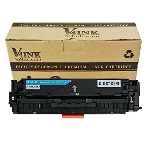 V4INK ® Compatible Canon cartridge 118 Cyan Laser Toner for Use in the Canon Imageclass MF8580Cdw MF8380Cdw MF8350Cdn series Printer-2,800 Yield