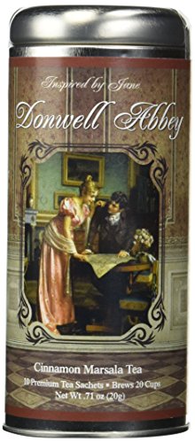 Mr. Knightley's Donwell Abbey Cinnamon Tea in a Beautiful Artistic Gift Tin. From the Inspired By Jane Austen Gourmet Tea Collection.