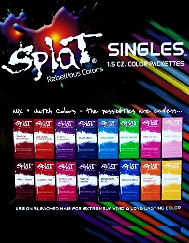 [SPLAT] SINGLES LONG LASTING HAIR PUNKY COLOR DYE RINSE SEMI PERMANENT 1.5OZ