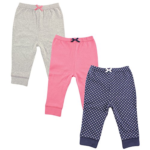 Luvable Friends 3-Pack Tapered Ankle Pants, Navy Polka Dots, 18 Months