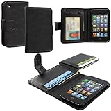 Accessory Planet(TM) Negroid Money Wallet Wallet Leather Pouch Case Cover with Credit Card Slots Holder Accessory for Apple iPod Touch 4th Generation