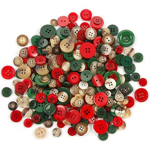 Assorted Christmas Buttons (100grams)