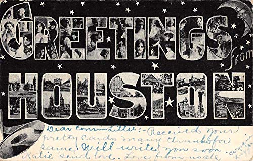 Algopix Similar Product 8 - Houston Texas Large Letter Greeting