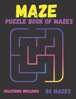 Maze Puzzle Book - 80 Mazes with Solutions - 8.5 x 11 - Puzzle Game - Paperback